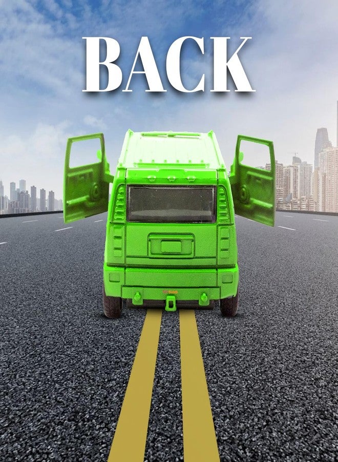 Toy Cloud DieCast Model Cars Hummer Metal Car for Kids Pull Back Action Opening Doors Toy Cars for Boys 5-8 Years - Green - Image 5